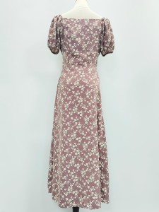 Lady’s allover print long woven dress