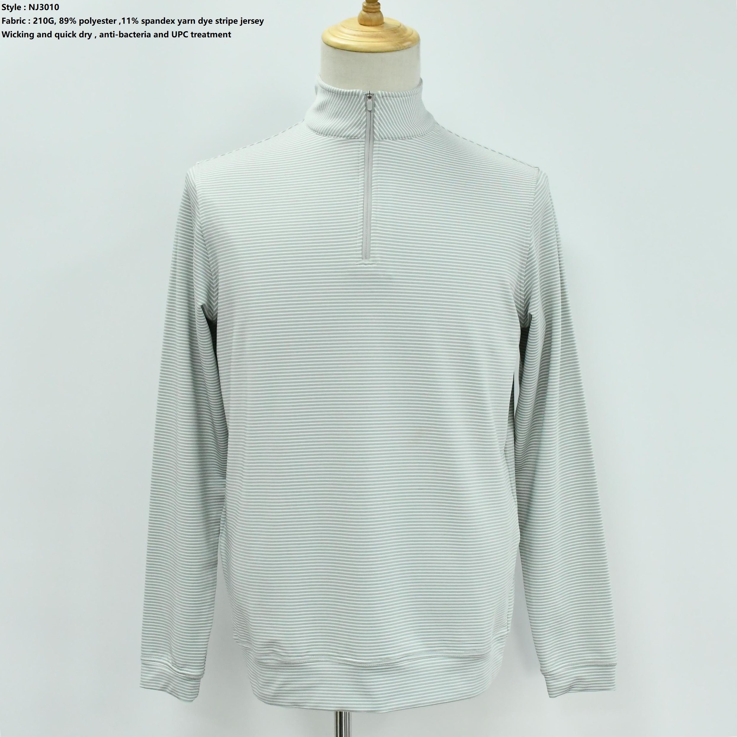 Men’s Half Zip Stripe Pullover