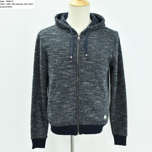 Men’s Full Zip Jacquard Fleece Hoodie