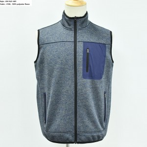 Men’s Full Zip Fleece Vest Jacket