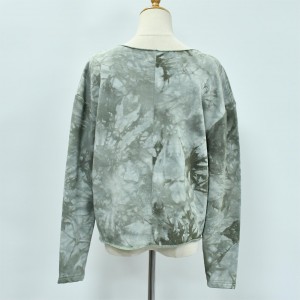 Women’s Laser Tie Dye Swearshirt Pullover