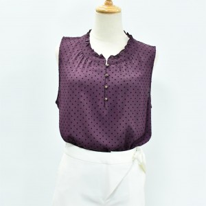 Women’s Flock Print Chiffon Shirt