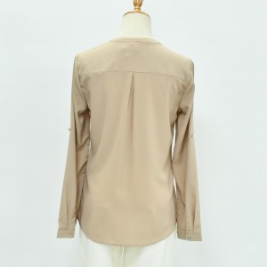 Women’s  Half Zip Chiffon Shirt