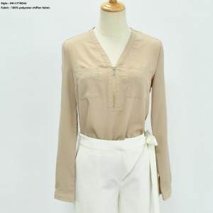 Women’s  Half Zip Chiffon Shirt