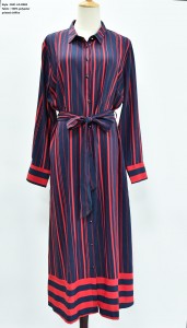 Women’s Printed Stripe Shirt Dress