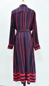 Women’s Printed Stripe Shirt Dress