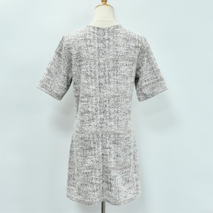 Women’s  Short Sleeve Jacquard Dress