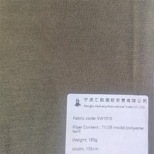 SW1010 : 180G, 71% modal , 29% polyester pique