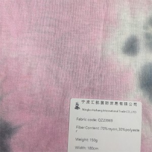 QZ23969 : 150G, 70% rayon, 30% polyester print