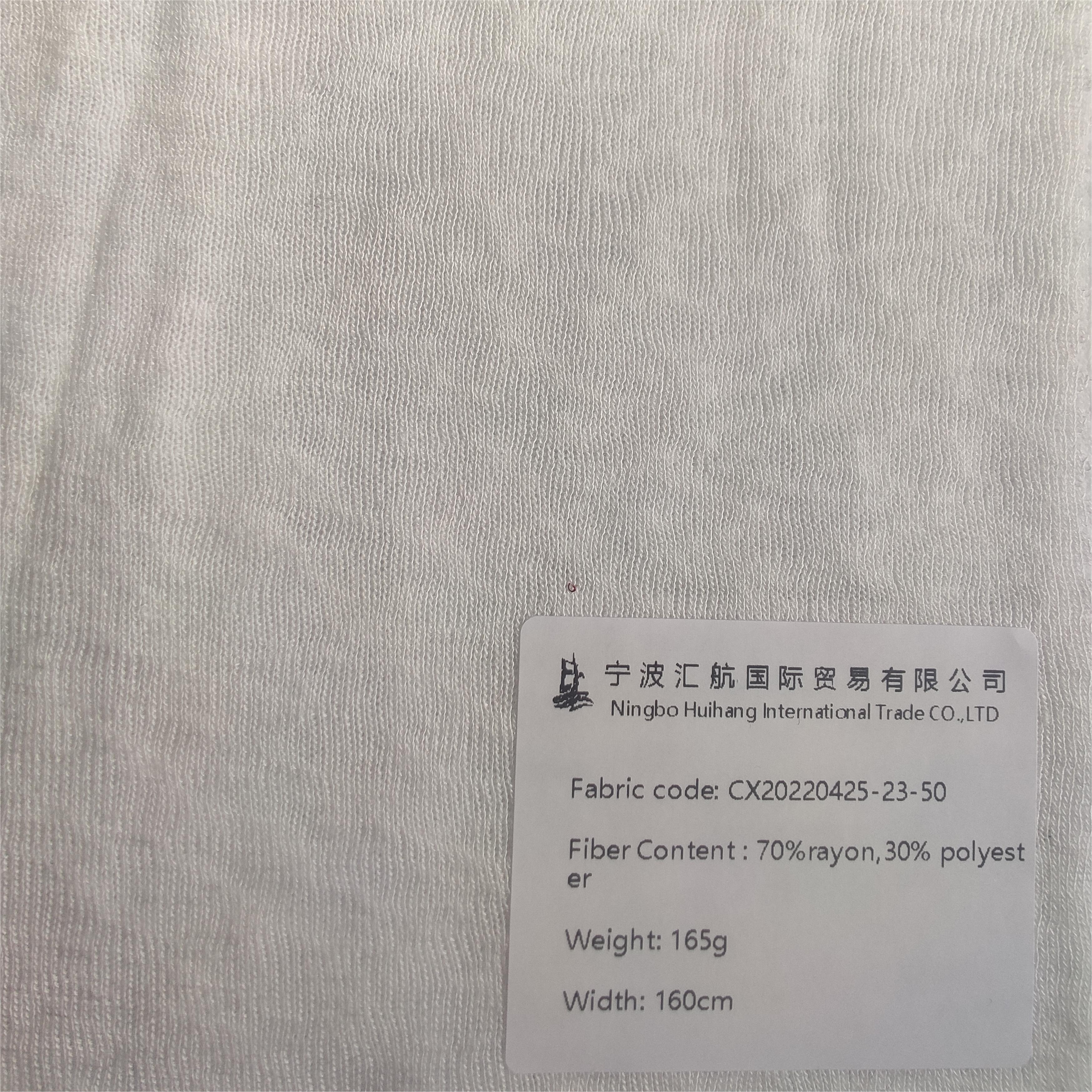CX20220425-23-50 : 165G, 70% rayon ,30% polyester snow jersey